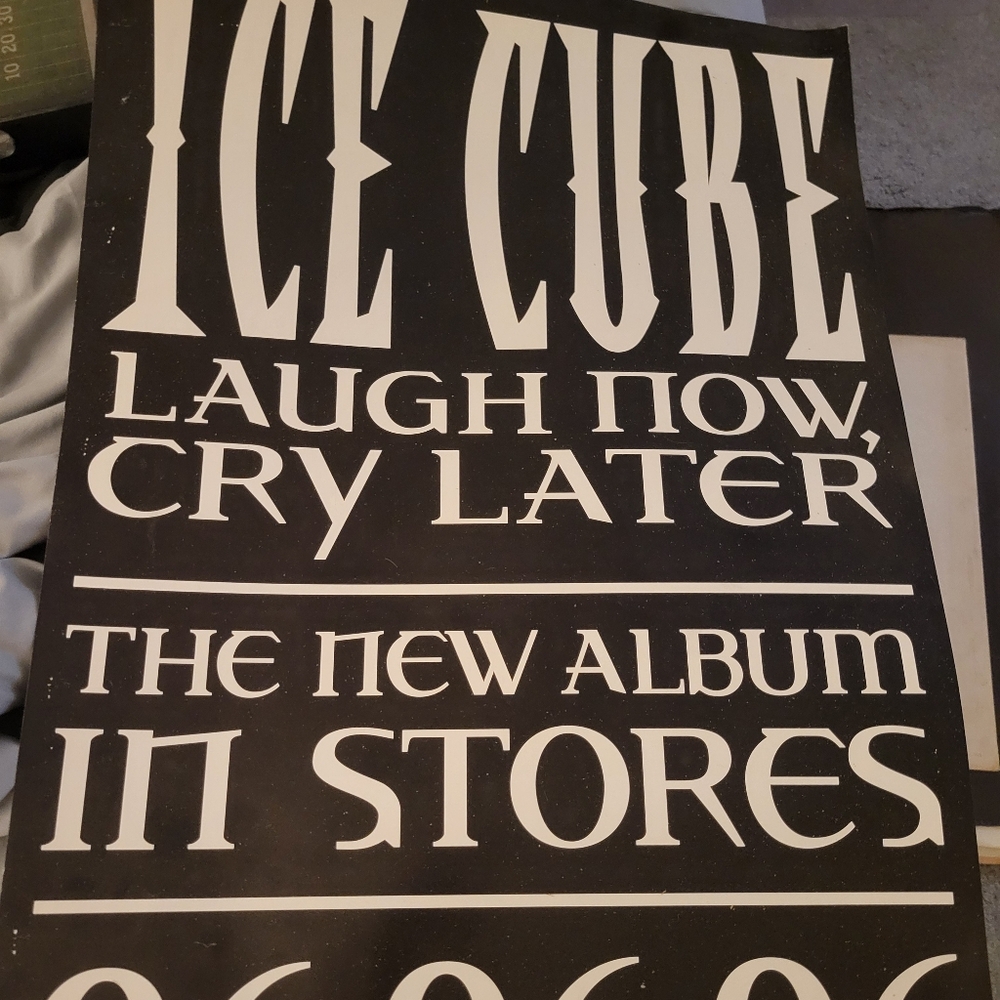 Black and White Ice Cube Poster